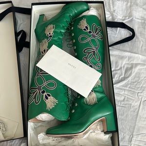 Nappa Wesley Gucci Boots in Shamrock